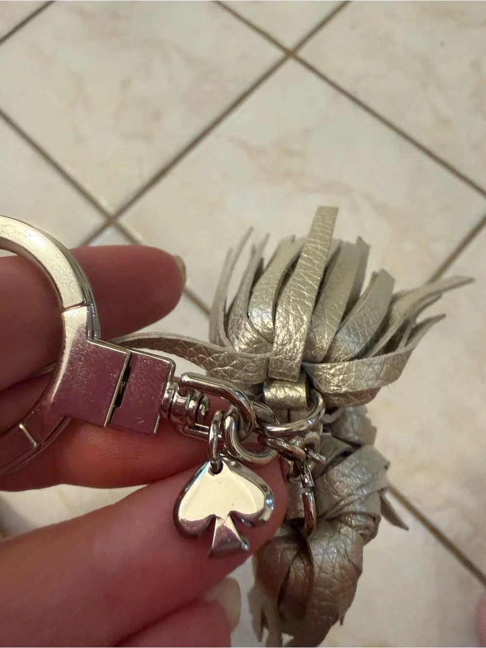 Kate Spade gold/Silver Tassel Keychain Charm - Women Accessories